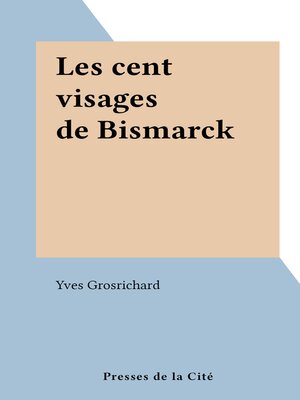 cover image of Les cent visages de Bismarck